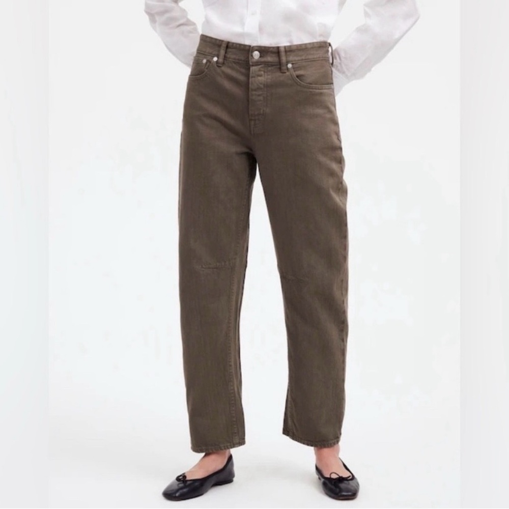 Madewell Darted Barrel Jean size 31 burnished brown